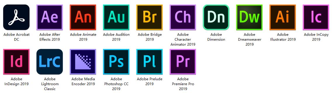 Adobe软件|嬴政天下 Adobe 2019全家桶大师版直装多语言版 Win破解版下载