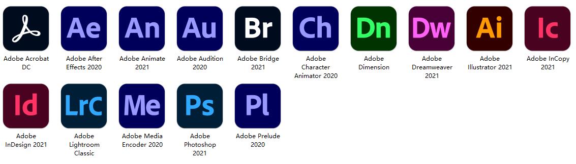 Adobe软件|嬴政天下 Adobe 2021全家桶大师版直装多语言版 Win破解版下载