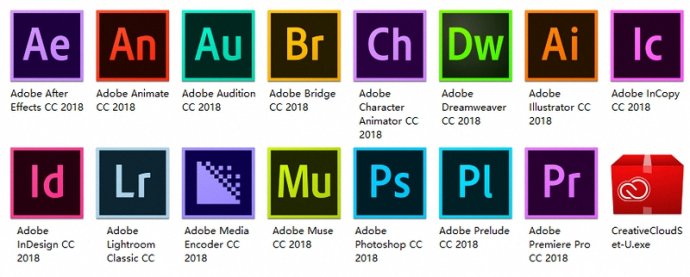 Adobe软件|嬴政天下 Adobe 2018全家桶大师版直装多语言版 Win破解版下载