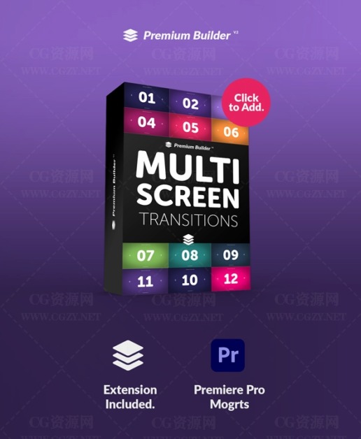 PR预设|200种视频动态分屏过渡转场脚本 Multiscreen Transitions for Premiere Pro