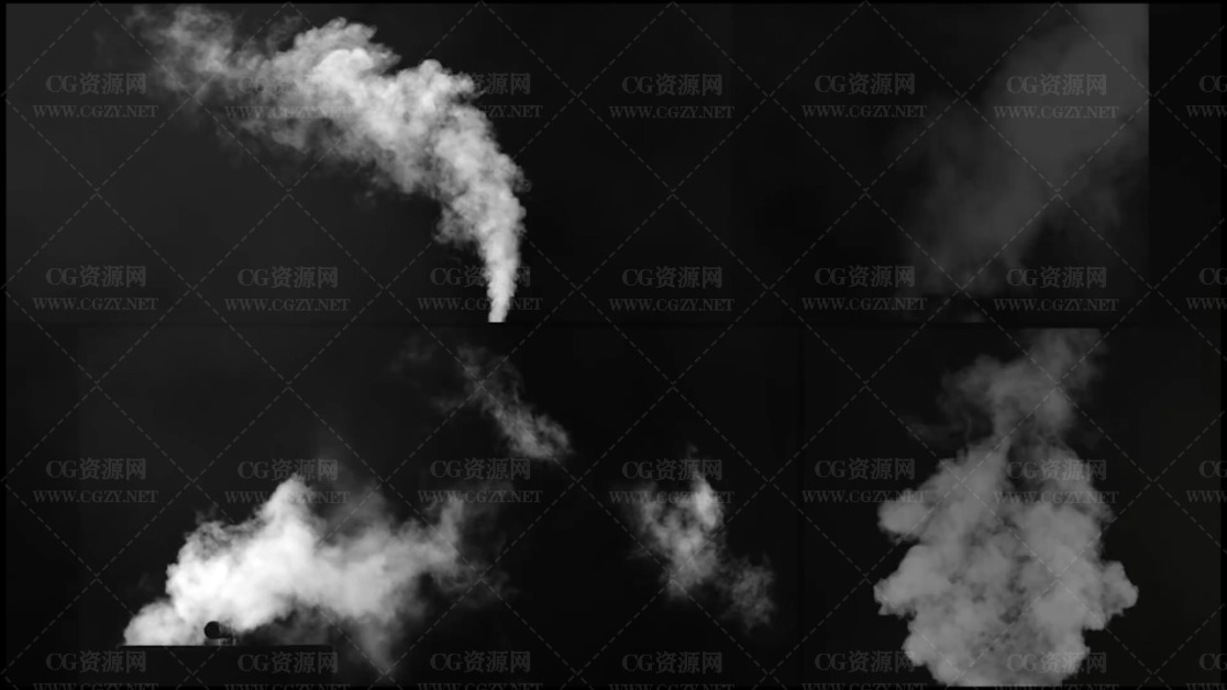视频素材|180组4K高清烟囱烟雾环绕飘动特效合成视频素材 Fume smoke