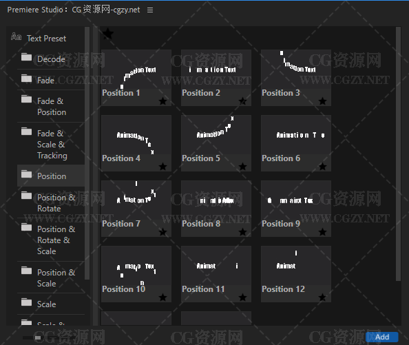 PR模板|1000种文字动画模板预设插件-Premiere Text Presets Studio