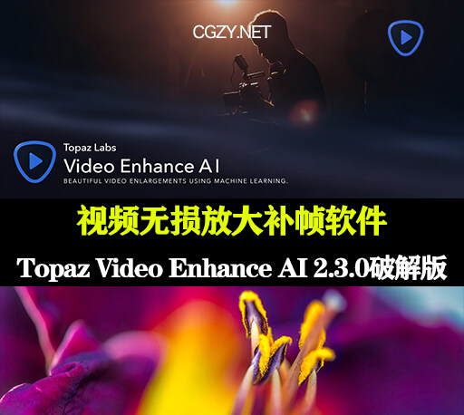视频无损放大补帧软件 Topaz Video Enhance AI 2.3.0破解版【支持WIN/Mac】-CG资源网 视频无损放大补帧软件 Topaz Video Enhance AI 2.3.0破解版【支持WIN/Mac】-CG资源网