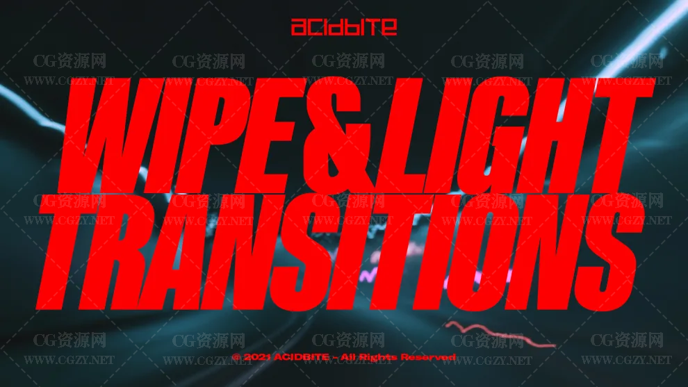 视频素材|61个灯光拖尾动态模糊移动擦拭过渡无缝转场4K视频素材|AcidBite-Wipe Light Transitions