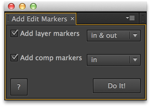 AE脚本|快速给图层添加出入点标记-Add Edit Marker v1.5
