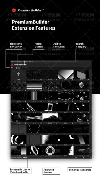 AE/PR脚本|200组创意社交媒体动态线条背景无限循环创意图形动画元素-Kinetic Backgrounds Pack