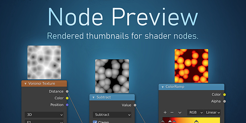 Blender插件|Node Preview V1.6-节点缩略图可视化预览