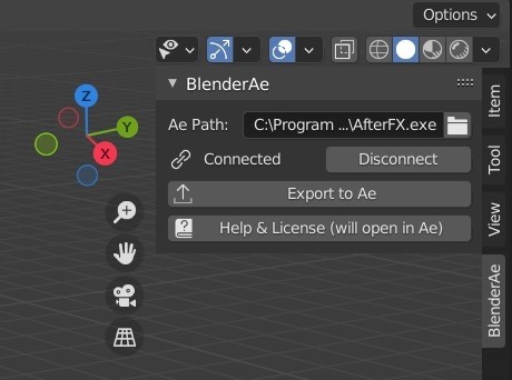 Blender/AE插件|3D对象和场景数据从Blender连接选择导出到AE软件-BlenderAe V1.0.0 Win/Mac