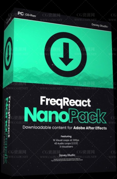 AE模板-可视化音乐音频响应动画模板-FreqReact Nano Pack