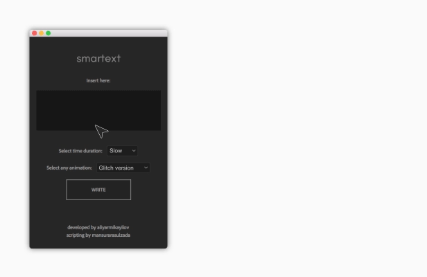 AE脚本|智能文字标题动画文本工具下载-Smartext – Animated Text Tool