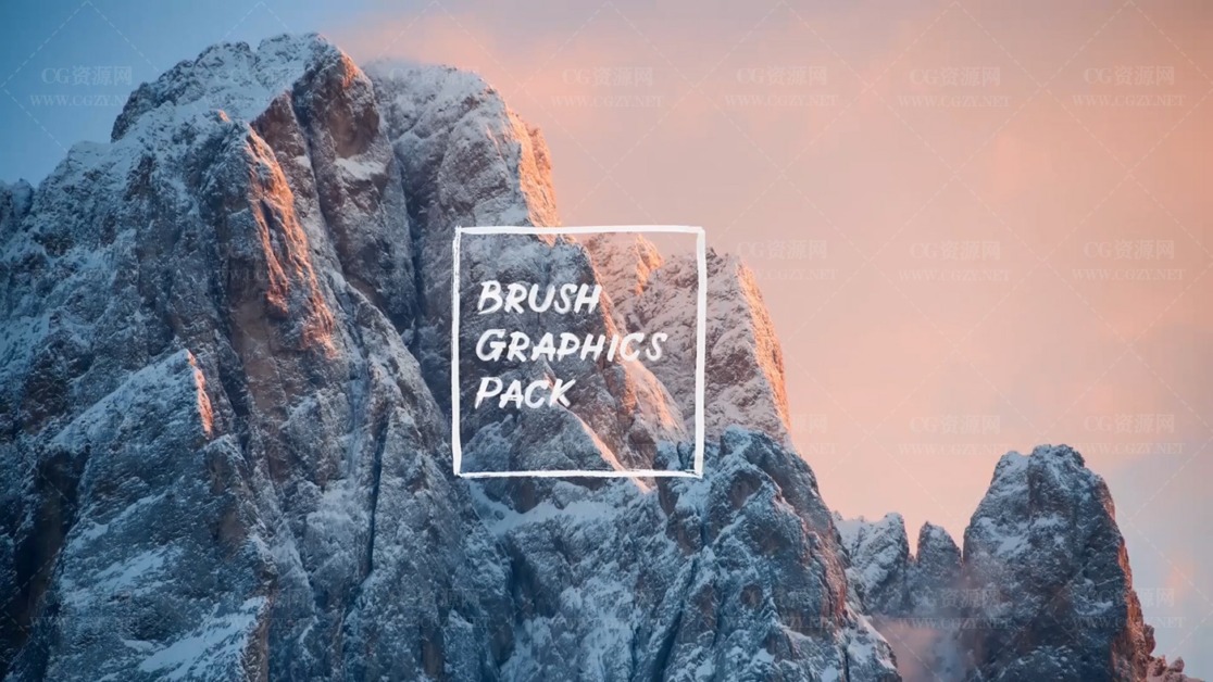 AE模板|360个笔刷文字图形效果预设-Rush – Brush Graphics Pack