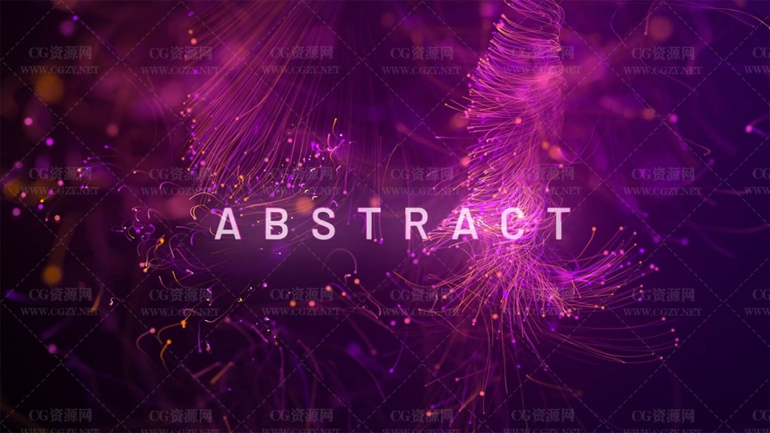 AE模板|唯美粒子线条文字标题开场宣传片头动画-Abstract Particles Titles V2