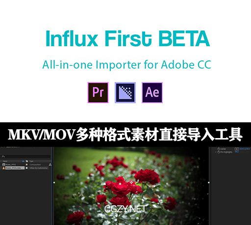 AE/PR插件|Autokroma Influx v1.1.4 Win MKV/MOV多种格式编码格式素材直接导入软件工具-CG资源网