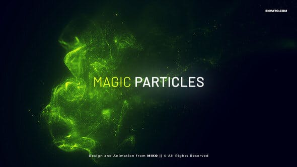 AE模板|流动魔法粒子背景文字片头视频素材模板-Magic Particles