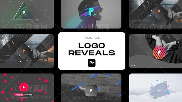 PR模板|25个LOGO动画展示动态图形模板-Logo Reveals with Premiere Pro