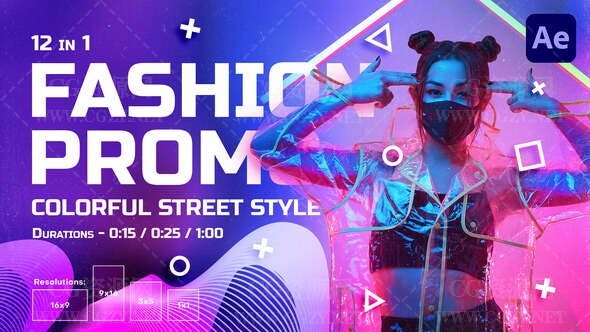 AE模板|多彩街头风格时尚宣传片模板-Colorful Street Style Fashion Promo
