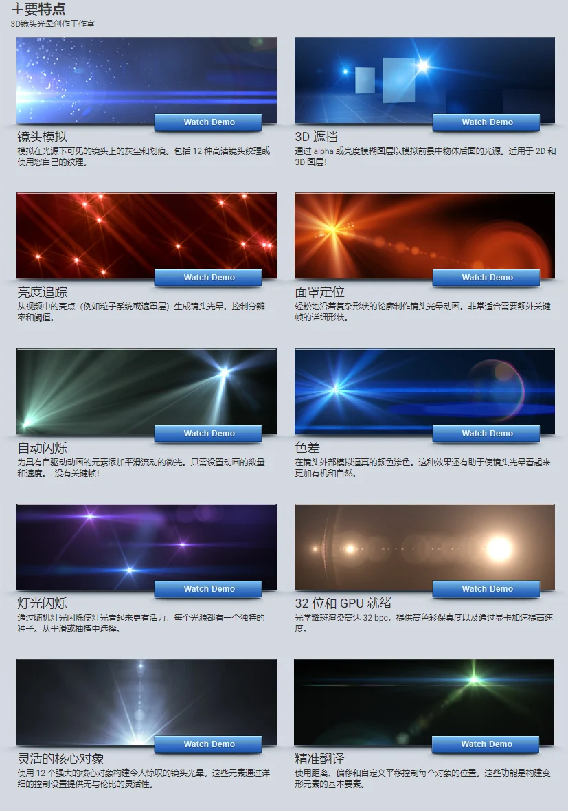 AE插件|Optical Flares v1.3.8 Win中文汉化一键安装版 镜头光晕耀斑插件