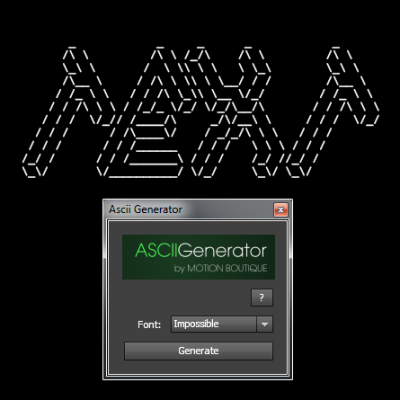 AE脚本|ASCII Generator V1.3-将AE文字图层变成复古编码特效