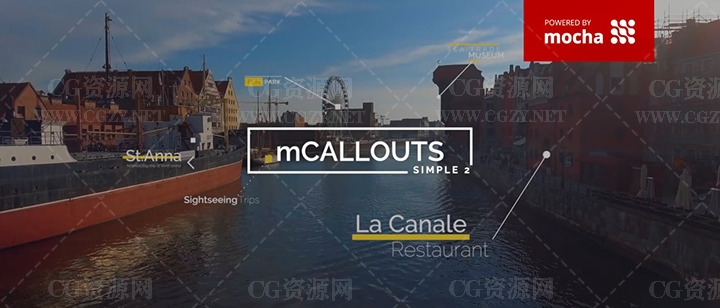 FCPX插件|50组自动跟踪线条呼出文字介绍动画-mCallouts Simple 2 支持M1+使用教程