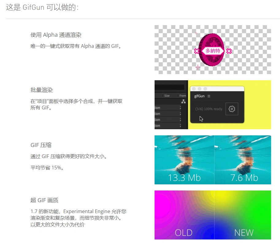 AE脚本|一键导出GIF格式工具 GifGun 1.7.29 Win/Mac 中文汉化版