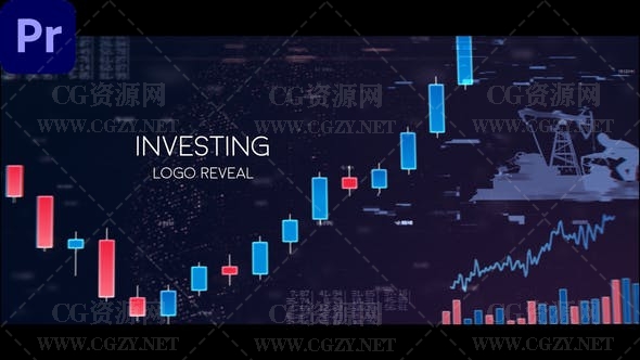 PR模板|股市交易上涨引入LOGO片头片尾动画 Investing Logo Reveal