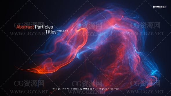 AE模板|抽象唯美粒子背景文字标题动画 Abstract Particles Titles V3