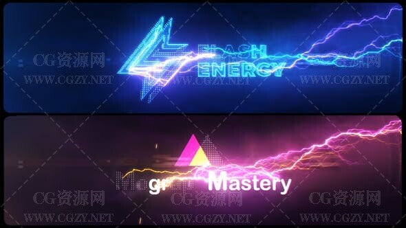 AE模板|炫酷闪电特效LOGO标志展示模板 Energetic Electrify Logo Reveal