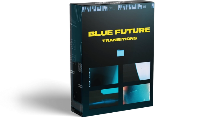 4K视频素材|炫酷未来科技蓝色光斑闪烁过渡转场素材 Blue Future Transitions