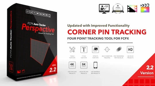 FCPX插件|自动平面定位跟踪插件 Auto Tracker Perspective 2.2 支持M1