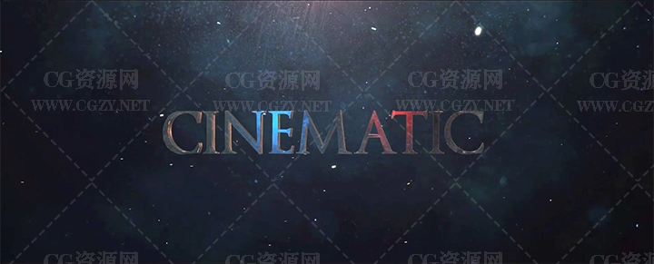 AE模板|史诗三维金属质感文字标题电影游戏宣传介绍片头 Cinematic Trailer