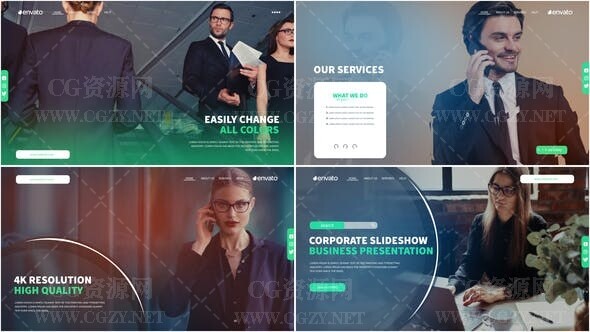 AE模板|精美简洁企业公司简介幻灯片宣传展示 Corporate Slideshow