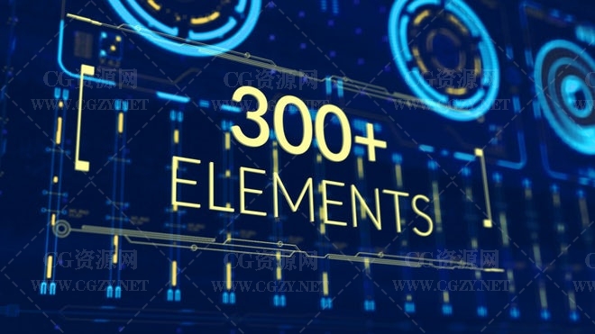 AE模板|300组未来科技感HUD图形界面UI动画包 Head Up Display Pack