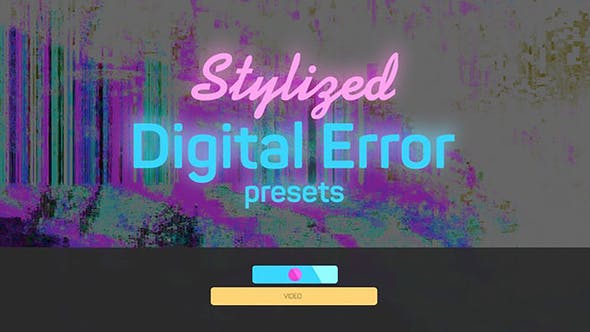 PR预设|视频数字故障失真干扰效果特效预设 Stylized Digital Error Presets