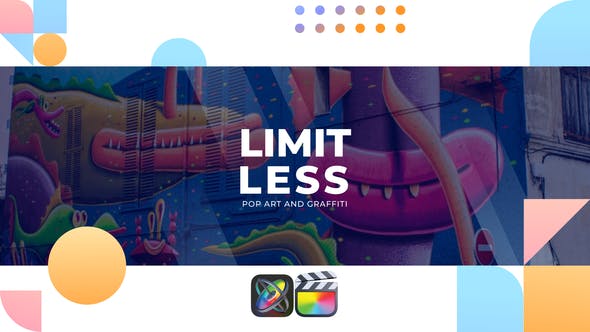 FCPX插件|时尚抽象涂鸦幻灯片展示模板 支持M1 Limitless – Art & Graffiti