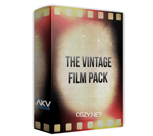 视频素材|50组复古电影胶片边框污渍刮痕叠加动画素材 Vintage Film Pack-CG资源网