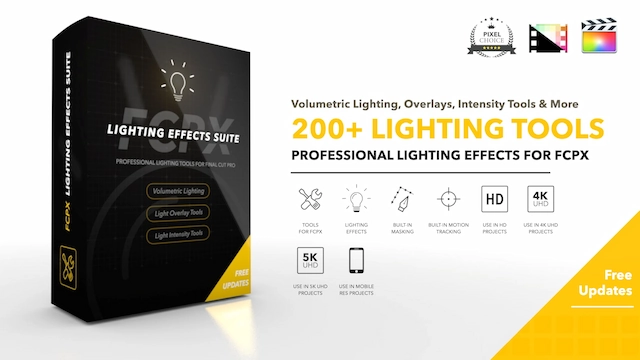 FCPX插件|200多种专业灯光效果制作工具 Lighting Effects