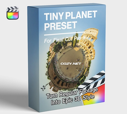 FCPX插件|360度全景相机小星球效果 支持M1 Tiny Planet-CG资源网