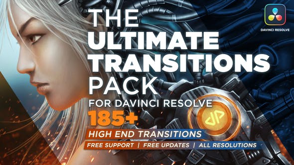 达芬奇模板|185种终极高端转场过渡预设 The Ultimate Transitions Pack