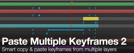 AE脚本|Paste Multiple Keyframes 2.0.9 多图层关键帧拷贝复制粘贴脚本