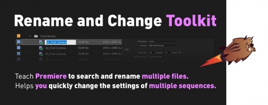 PR脚本|Rename and Change Toolkit v1.0.4 批量重命名和更改序列工具