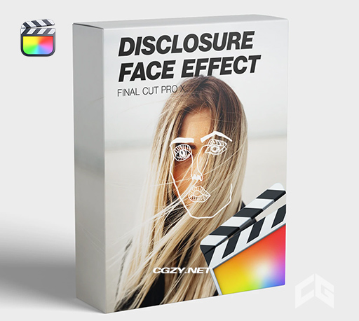 FCPX插件|15个手绘线条面部表情装饰物动画 Disclosure Face Effect