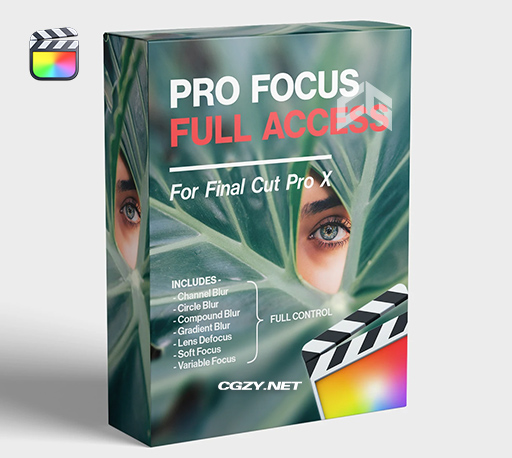 FCPX插件|镜头焦点景深渐变散焦通道模糊效果工具 Pro Focus