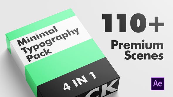 AE模板|110种迷你简约文字标题动态排版动画 Minimal Typography Pack