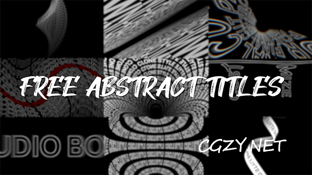 FCPX插件|9种抽象扭曲文字标题排版动画 Abstract Typography Titles