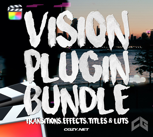 FCPX插件|油管大神Vlog常用转场效果标题动画Luts调色合集包 支持M1 Vision Plugin Bundle-CG资源网