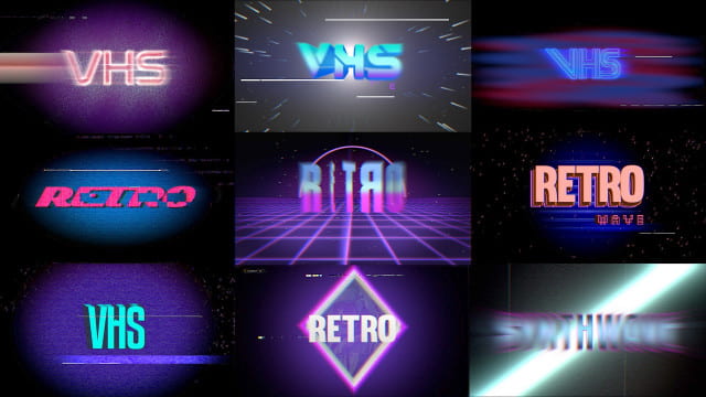 FCPX插件|80年代复古VHS效果标题动画 VHS Titles