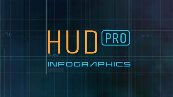AE模板|未来高科技HUD界面UI元素包 HUD Pro Infographics
