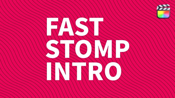 FCPX插件|时尚标题快闪节奏感片头模板 Fast Stomp Intro