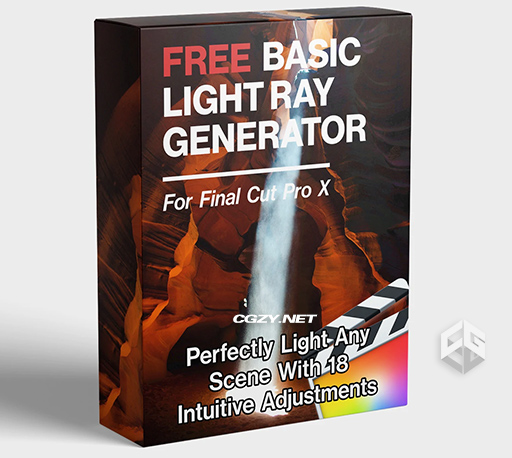 FCPX插件|光效光线效果生成工具 Basic Light Ray Generator