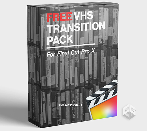 FCPX插件|9种Vlog常用运动故障干扰效果过渡转场 VHS Transition Pack